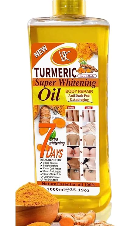 Turmeric Oil Super Whitening Face & Body Moisturizer Nourishing Anti-aging Correct Spots Wrinkle Skincare Essential oil 1000ML/35.19OZ