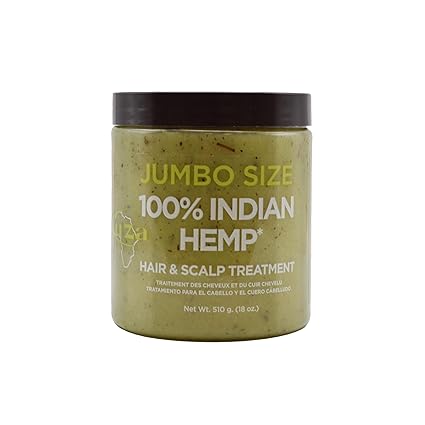 Kuza 100% Indian Hemp Hair & Scalp Treatment - Improves Dry Hair and Scalp Health - JUMBO SIZE 18 oz