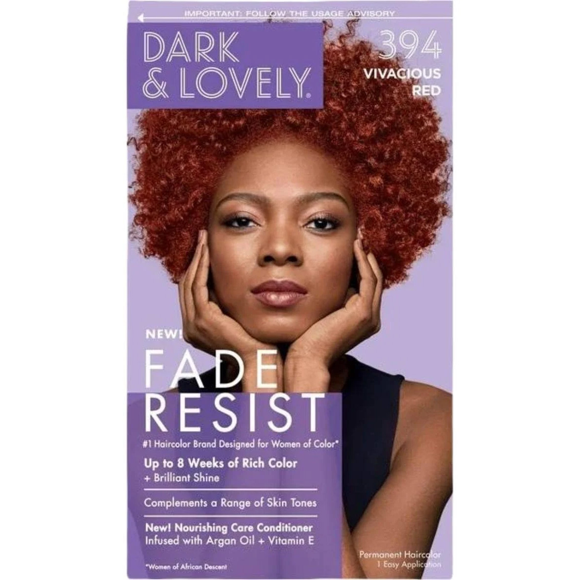 Dark And Lovely Fade Resist Hair Color Vivacious Red|