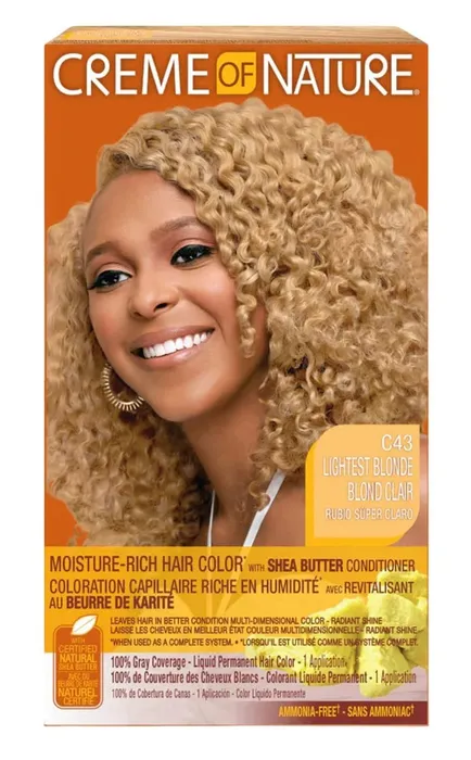 Creme of Nature Moisture-Rich Hair Color Kit C43 Lightest Blonde