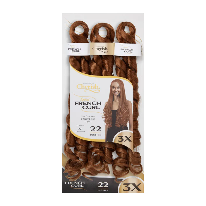 Cherish Spiral French Curl – 22” – 3X Value Pack - 30